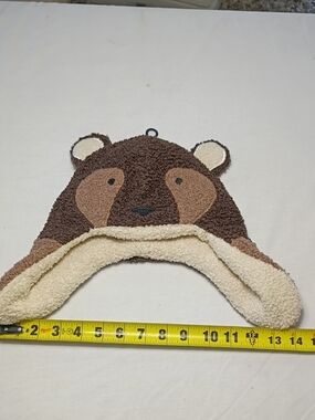 NWT Igloos Youth Brown Teddy Bear Fleece Flap Winter Hat